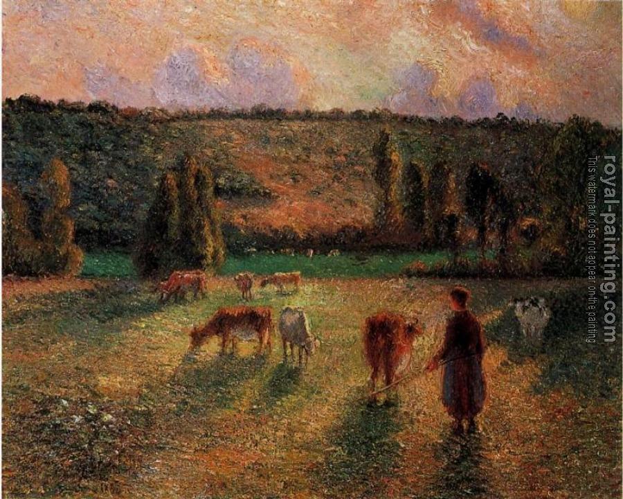 Camille Pissarro : Cowherd at Eragny